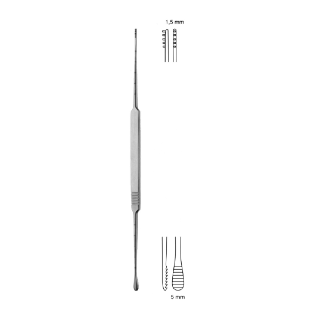 COTTLE PERIOSTEUM COMB  AND RASPATORY, 23CM