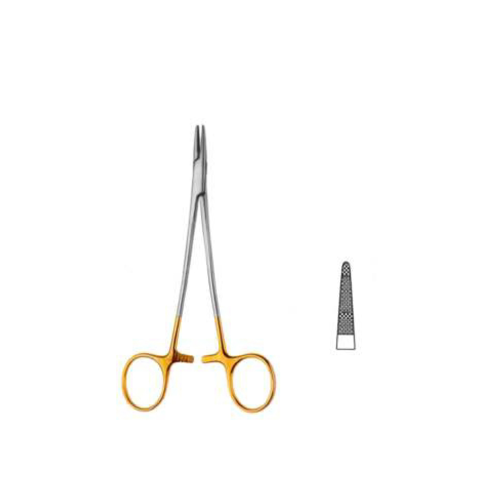 CRILE WOOD NEEDLE HOLDER, TC