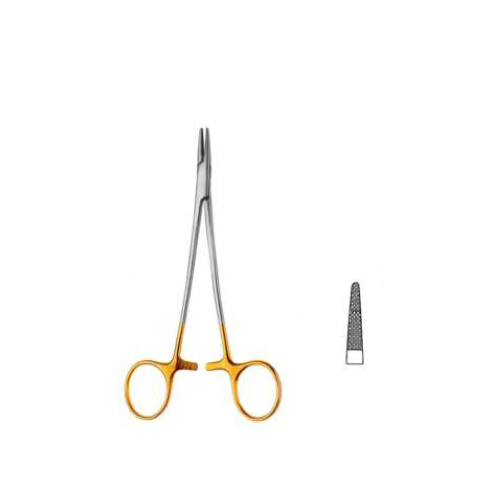 CRILE WOOD NEEDLE HOLDER, TC